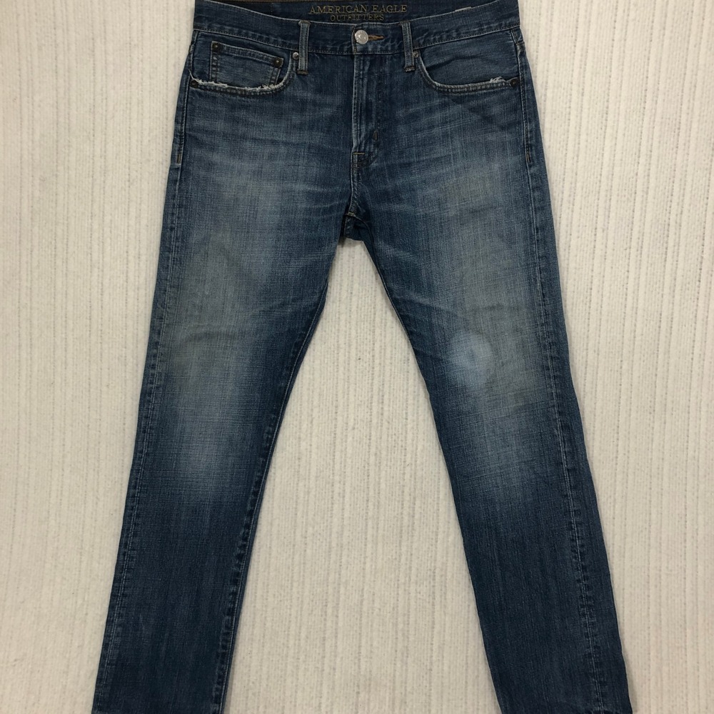 American Eagle Outfitters Slim Fit Jeans Mens 31x30 Medium Wash Blue Denim